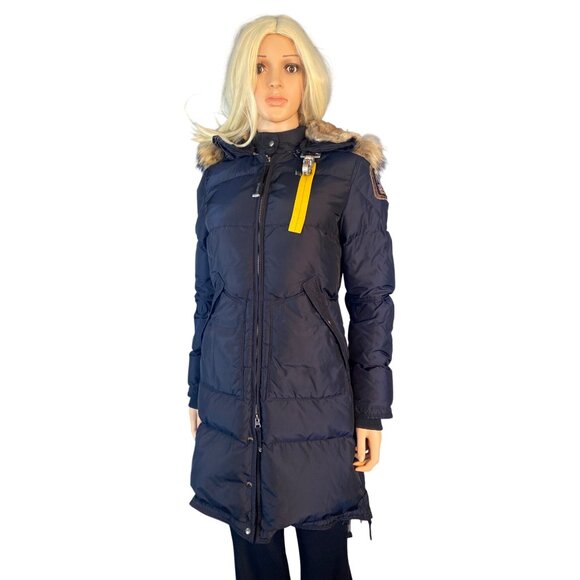 Parajumpers Jackets & Blazers - Parajumpers Women's S Long Bear Navy Blue Down Insulated Jacket Arctic Parka \*